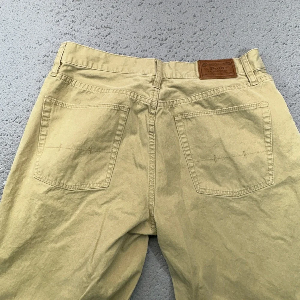 Polo Ralph Lauren Pants Mens 32x26 Mens Khaki Chinos 5 Pocket Preppy Straight